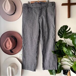 Vintage WAH MAKER striped straight leg button‎ front pants Women’s SIZE 40